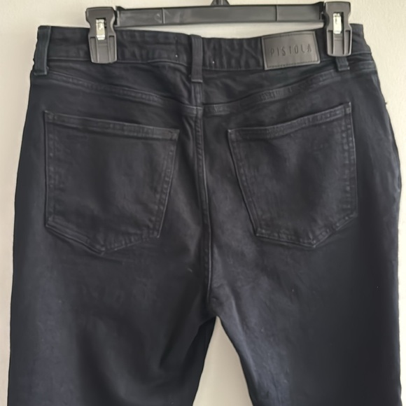Pistola high rise black cropped frayed denim in color Abyss - Picture 5 of 7
